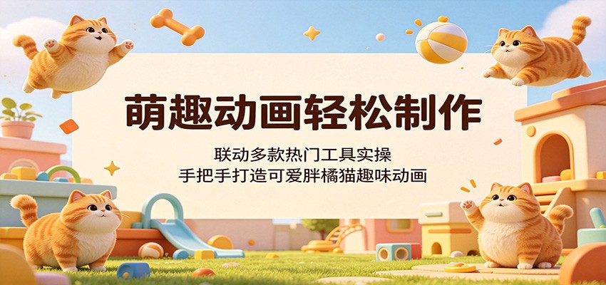 萌趣动画轻松制作,联动多款热门工具实操,手把手打造可爱胖橘猫趣味动画-MFXUI中国站