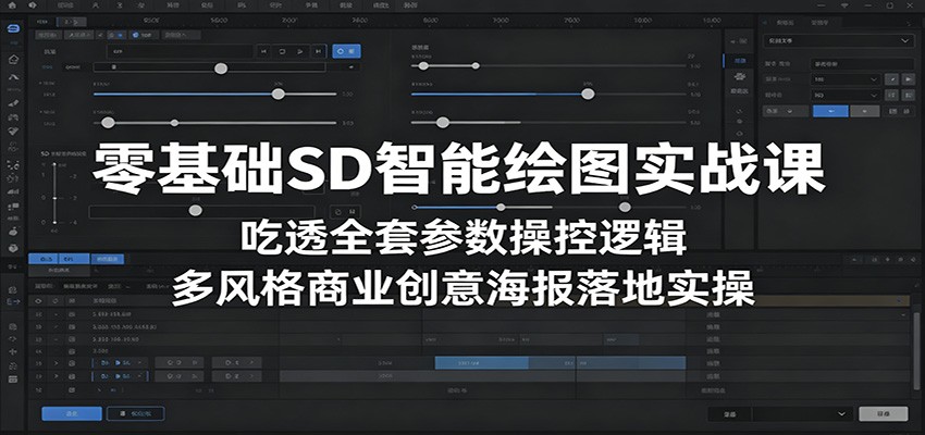 零基础SD智能绘图实战课：吃透全套参数操控逻辑，多风格商业创意海报落地实操-MFXUI中国站