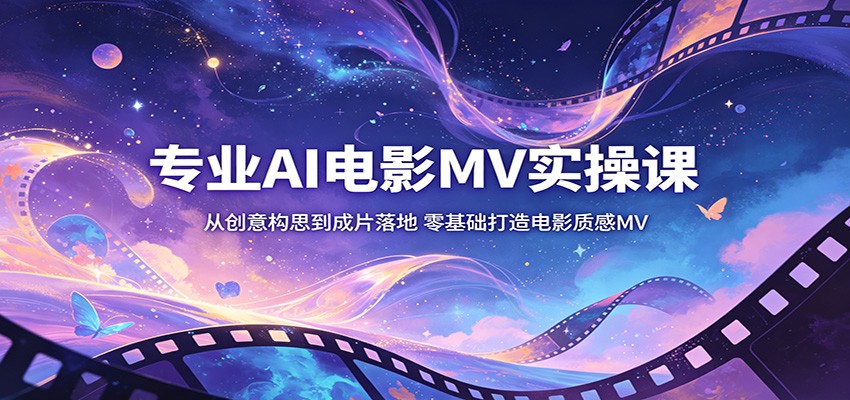 专业AI电影MV实操课:从创意构思到成片落地,零基础打造电影质感MV-MFXUI中国站