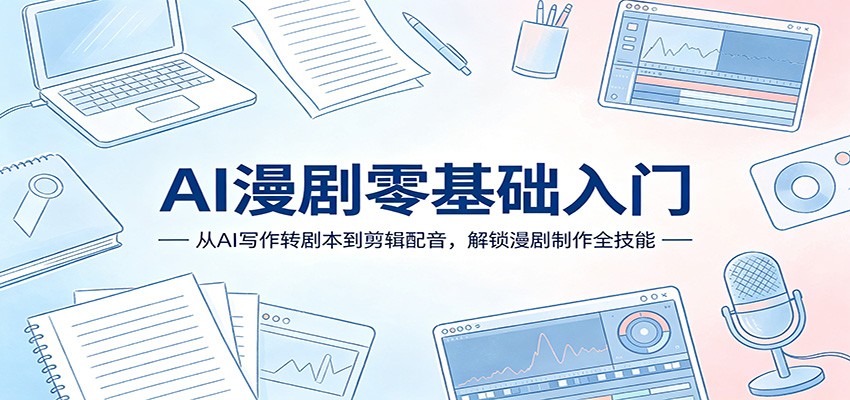 AI漫剧零基础入门：从AI写作转剧本到剪辑配音，解锁漫剧制作全技能-MFXUI中国站