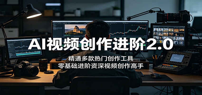 AI视频创作进阶2.0：精通多款热门创作工具，零基础进阶资深视频创作高手-MFXUI中国站