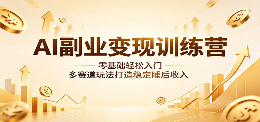 AI副业变现训练营：零基础轻松入门，多赛道玩法打造稳定睡后收入-MFXUI中国站