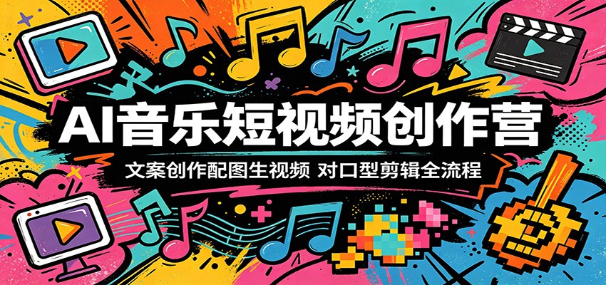 AI音乐短视频创作营：文案创作配图生视频，对口型剪辑全流程-MFXUI中国站