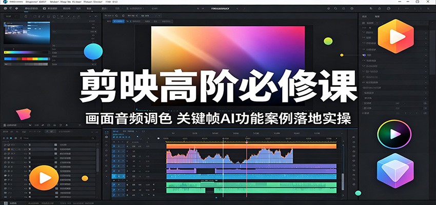 剪映高阶必修课:画面音频调色,关键帧AI功能案例落地实操-MFXUI中国站