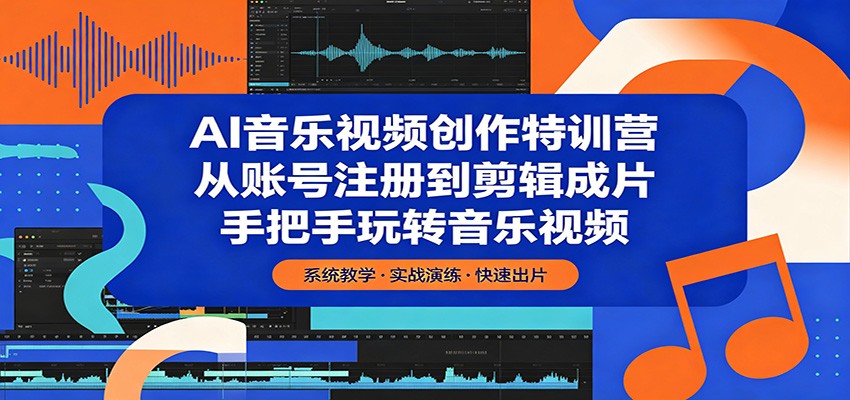 AI音乐视频创作特训营：从账号注册到剪辑成片，手把手玩转音乐视频-MFXUI中国站