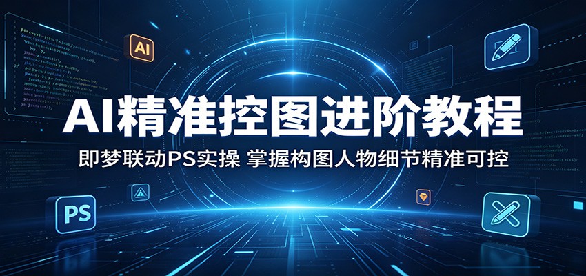 AI精准控图进阶教程：即梦联动PS实操，掌握构图人物细节精准可控-MFXUI中国站