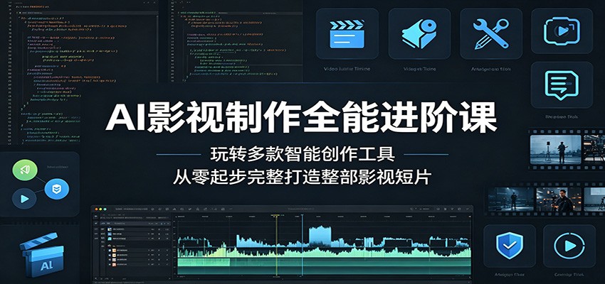 AI影视制作全能进阶课：玩转多款智能创作工具，从零起步完整打造整部影视短片-MFXUI中国站