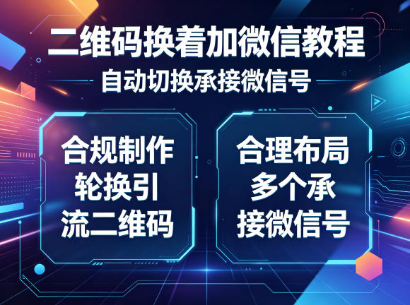 二维码换着加微信教程，自动切换承接微信号，合规制作轮换引流二维码，合理布局多个承接微信号-MFXUI中国站