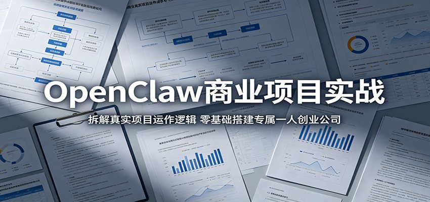 OpenClaw商业项目实战：拆解真实项目运作逻辑，零基础搭建专属一人创业公司-MFXUI中国站
