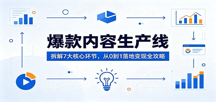 爆款内容生产线:拆解7大核心环节,从0到1落地变现全攻略-MFXUI中国站