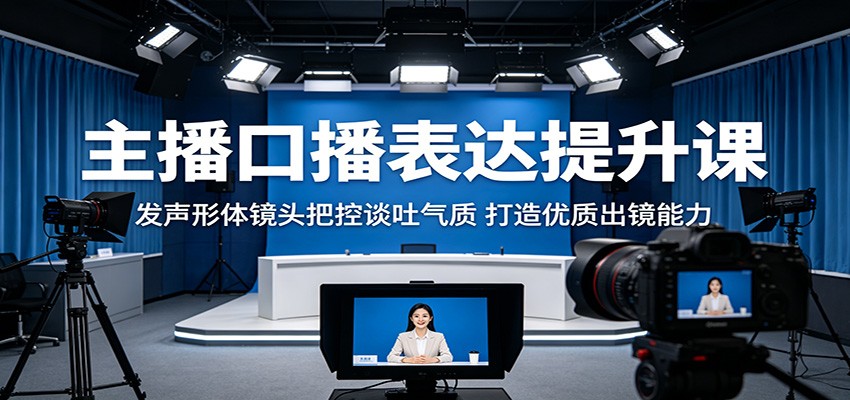 主播口播表达提升课：发声形体镜头把控谈吐气质，打造优质出镜能力-MFXUI中国站