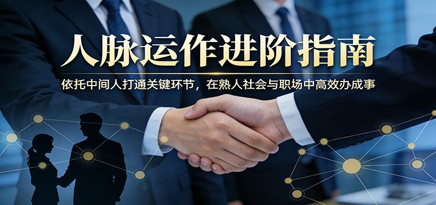 付费文章：人脉运作进阶指南，依托中间人打通关键环节，在熟人社会与职场中高效办成事-MFXUI中国站