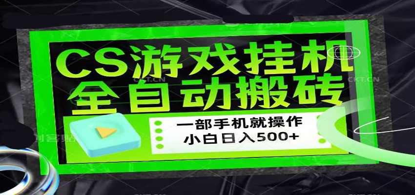 CSGO游戏挂机捡漏搬砖,超稳定的项目,带领1000+小白实现日入500+-MFXUI中国站