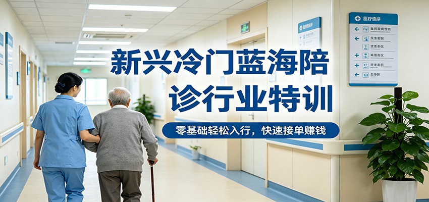 新兴冷门蓝海陪诊行业特训，零基础轻松入行，快速接单赚钱-MFXUI中国站