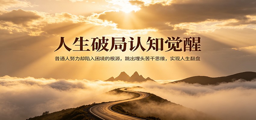 人生破局认知觉醒，普通人努力却陷入困境的根源，跳出埋头苦干思维，实现人生翻盘-MFXUI中国站