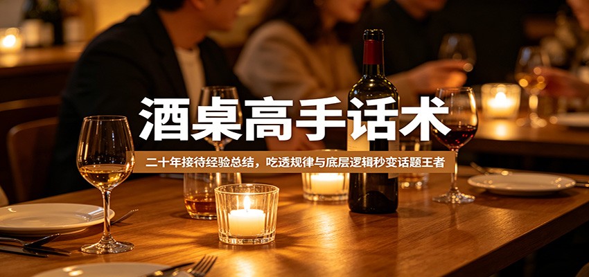酒桌高手话术:二十年接待经验总结,吃透规律与底层逻辑秒变话题王者-MFXUI中国站