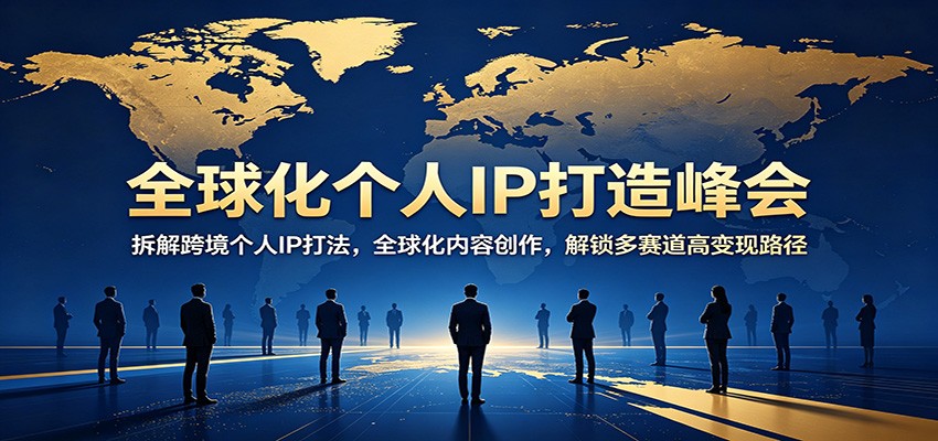 全球化个人IP打造峰会：拆解跨境个人IP打法，全球化内容创作，解锁多赛道高变现路径-MFXUI中国站
