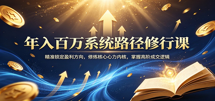 年入百万系统路径修行课：精准锁定盈利方向，修炼核心心力内核，掌握高阶成交逻辑-MFXUI中国站