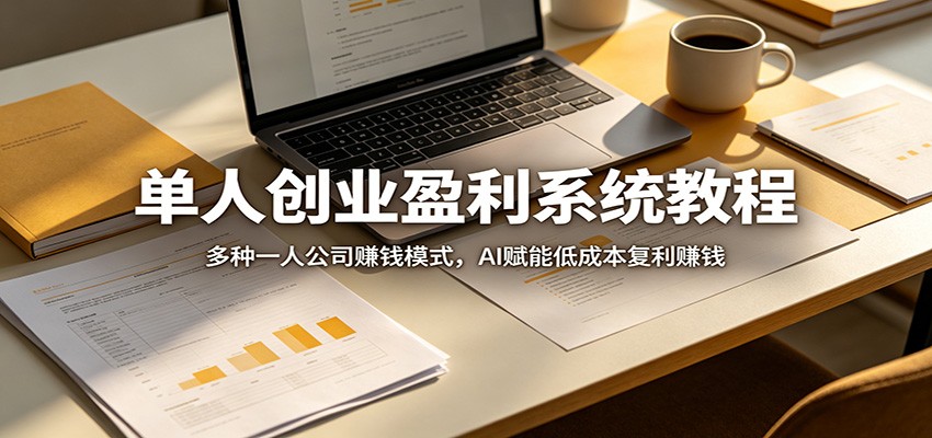 单人创业盈利系统教程:多种一人公司赚钱模式,AI赋能低成本复利赚钱-MFXUI中国站