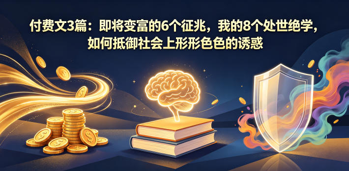 付费文3篇:即将变富的6个征兆,我的8个处世绝学,如何抵御社会上形形色色的诱惑-MFXUI中国站