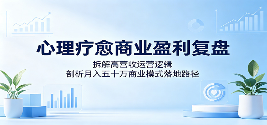 心理疗愈商业盈利复盘：拆解高营收运营逻辑，剖析月入五十万商业模式落地路径-MFXUI中国站