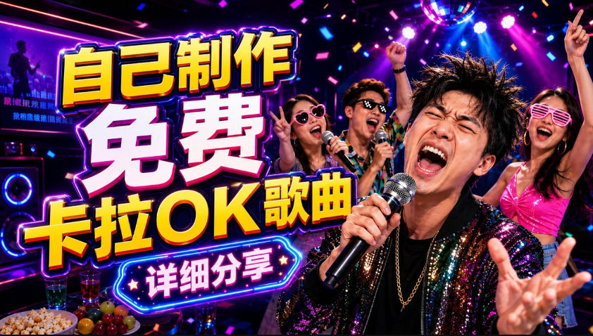 零基础AI制作免费卡拉OK视频教程,从歌曲生成、音轨分离到字幕制作、视频导出,手把手教学-MFXUI中国站