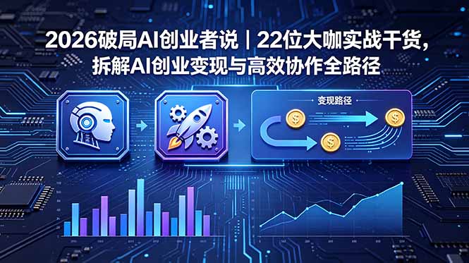 2026 破局 AI 创业者说|22 位大咖实战干货,拆解 AI 创业变现与高效协作全路径-MFXUI中国站