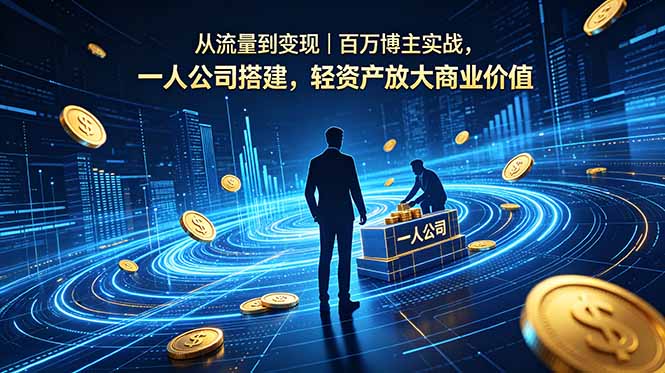 从流量到变现｜百万博主实战，一人公司搭建，轻资产放大商业价值-MFXUI中国站