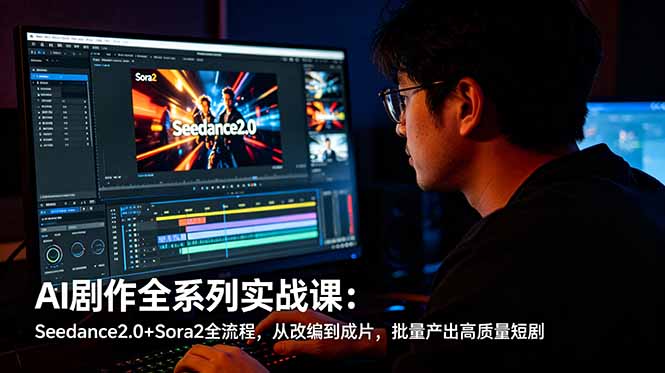 AI剧作全系列实战课：Seedance2.0+Sora2全流程，从改编到成片，批量产出高质量短剧-MFXUI中国站