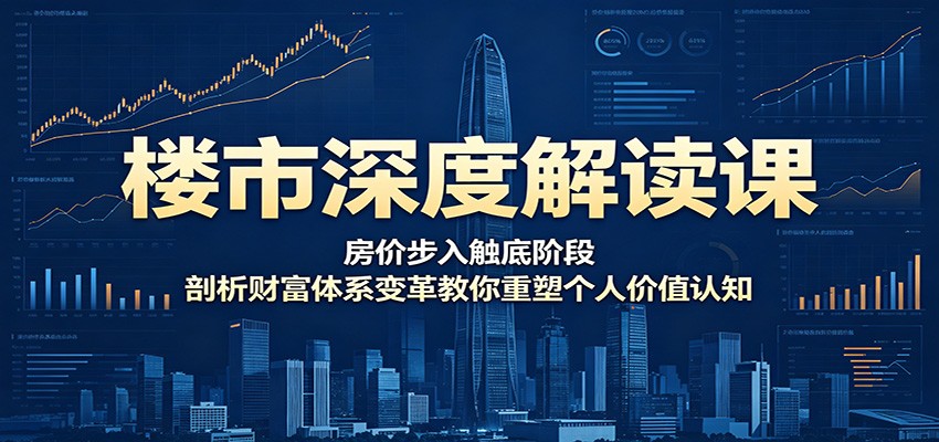 楼市深度解读课:房价步入触底阶段,剖析财富体系变革教你重塑个人价值认知-MFXUI中国站