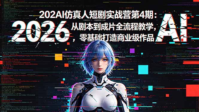 2026AI仿真人短剧实战营第4期:从剧本到成片全流程教学,零基础打造商业级作品-MFXUI中国站