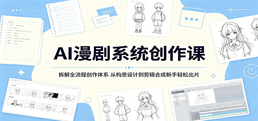 AI漫剧系统创作课:拆解全流程创作体系,从构思设计到剪辑合成新手轻松出片-MFXUI中国站