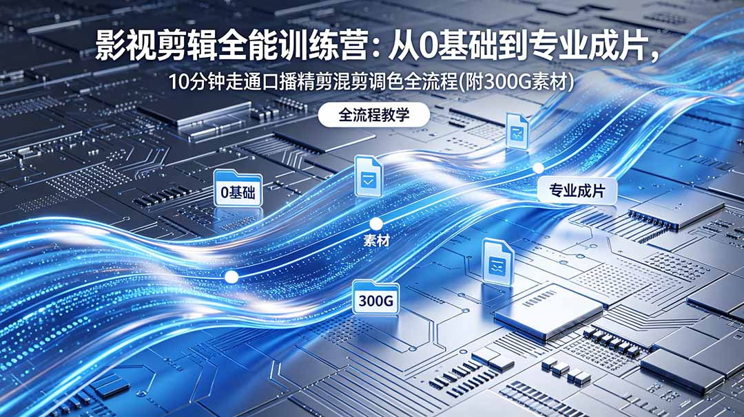 2026影视剪辑全能实战课｜0基础到专业成片，全流程教学，高清带300G素材-MFXUI中国站