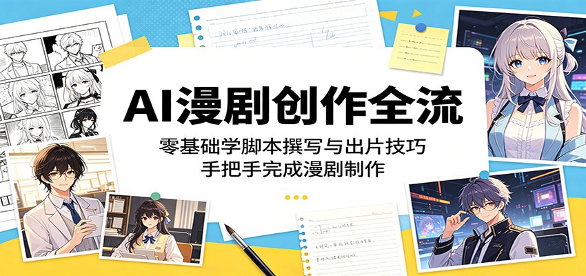 AI漫剧创作全流程:零基础学脚本撰写与出片技巧,手把手完成漫剧制作-MFXUI中国站
