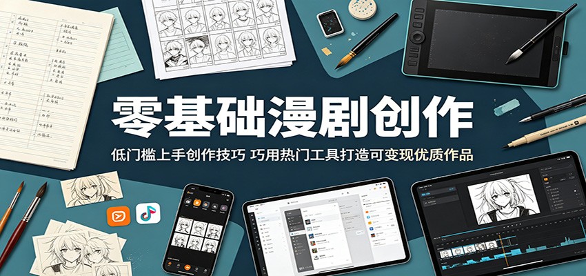 零基础漫剧创作：低门槛上手创作技巧，巧用热门工具打造可变现优质作品-MFXUI中国站