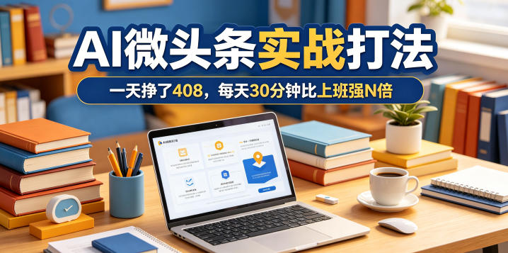 一天挣了408,AI微头条实战打法,每天30分钟比上班强N倍-MFXUI中国站