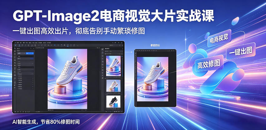 GPT-Image2电商视觉大片实战课,一键出图高效出片,彻底告别手动繁琐修图(更新)-MFXUI中国站
