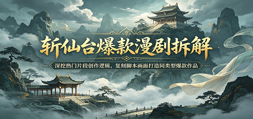 斩仙台爆款漫剧拆解:深挖热门片段创作逻辑,复刻脚本画面打造同类型爆款作品-MFXUI中国站