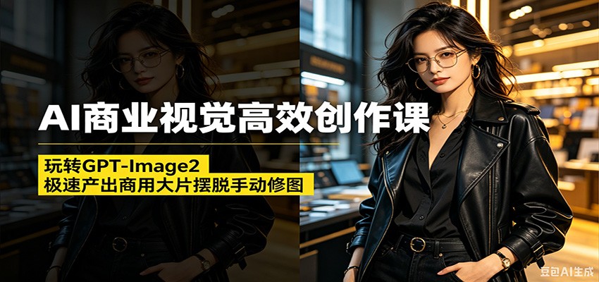 AI商业视觉高效创作课：玩转GPT-Image2，极速产出商用大片摆脱手动修图(更新)-MFXUI中国站