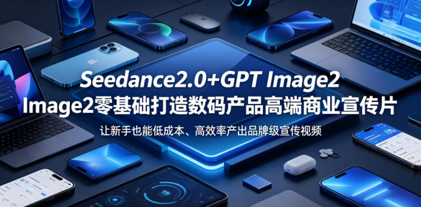 Seedance2.0+GPT Image2零基础打造数码产品高端商业宣传片,让新手也能低成本、高效率产出品牌级宣传视频-MFXUI中国站