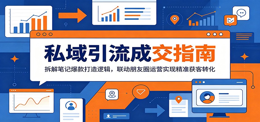 私域引流成交指南:拆解笔记爆款打造逻辑,联动朋友圈运营实现精准获客转化-MFXUI中国站
