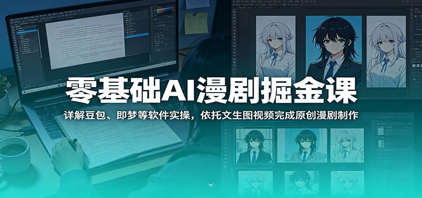 零基础AI漫剧掘金课:详解豆包、即梦等软件实操,依托文生图视频完成原创漫剧制作-MFXUI中国站