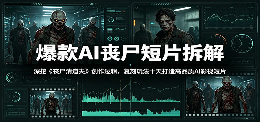 爆款AI丧尸短片拆解:深挖《丧尸清道夫》创作逻辑,复刻玩法快速打造高品质AI影视短片-MFXUI中国站