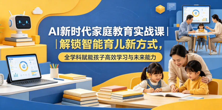AI新时代家庭教育实战课|解锁智能育儿新方式,全学科赋能孩子高效学习与未来能力-MFXUI中国站