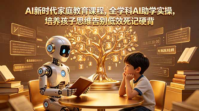 AI新时代家庭教育课程,全学科AI助学实操,培养孩子思维告别低效死记硬背-MFXUI中国站