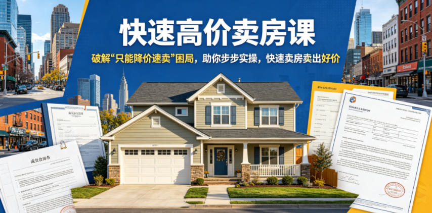 快速高价卖房课,破解“只能降价速卖”困局,助你步步实操,快速卖房卖出好价(更新2026)-MFXUI中国站