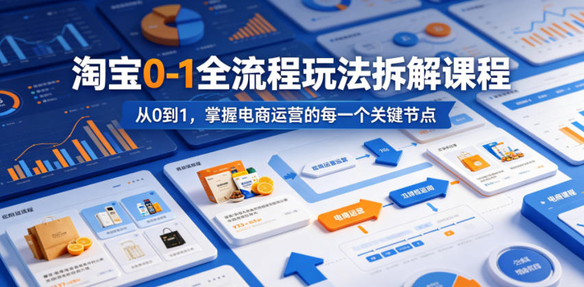 淘宝0-1全流程玩法拆解课程,从0到1,掌握电商运营的每一个关键节点-MFXUI中国站