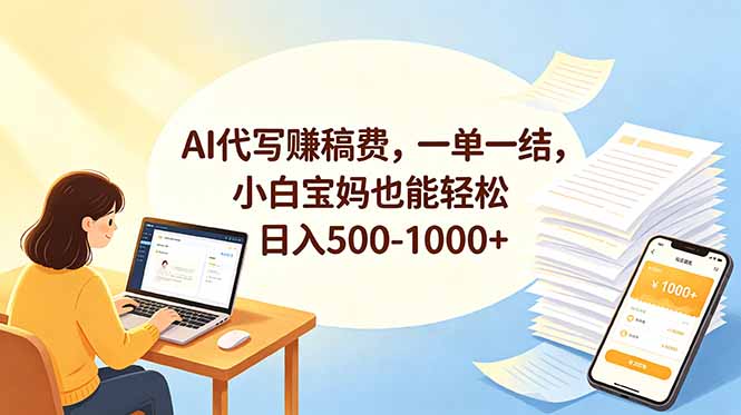 AI代写赚稿费,一单一结,小白宝妈也能轻松日入500-1000+-MFXUI中国站