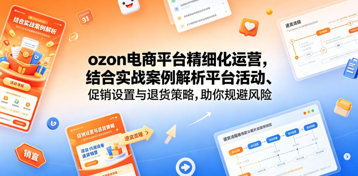 ozon电商平台精细化运营,结合实战案例解析平台活动、促销设置与退货策略,助你规避风险、提升销量-MFXUI中国站