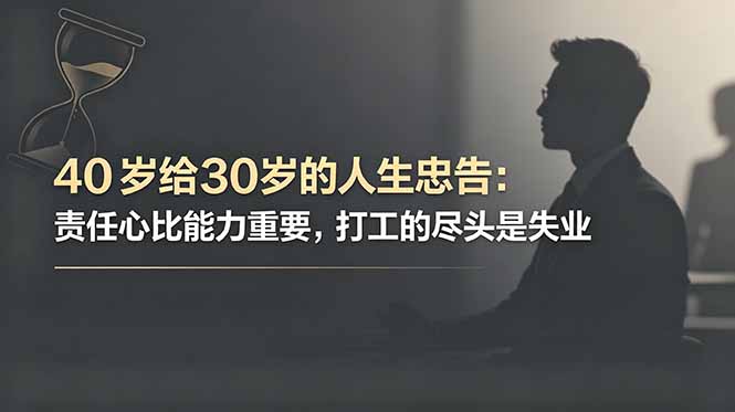 付费文章:40岁给30岁的人生忠告:责任心比能力重要,打工的尽头是失业-MFXUI中国站